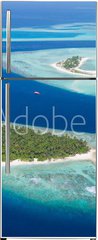 Samolepka na lednici flie 80 x 200, 137181122 - Small tropical island in Maldives atoll