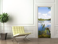 Samolepka na dvee flie 90 x 220  summer lake, 90 x 220 cm