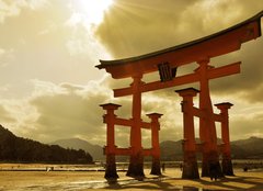 Fototapeta pltno 160 x 116, 13832329 - Great torii at Miyajima