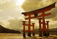 Fototapeta174 x 120  Great torii at Miyajima, 174 x 120 cm