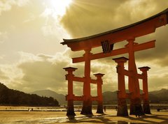 Samolepka flie 270 x 200, 13832329 - Great torii at Miyajima - Velk torii v Miyajima