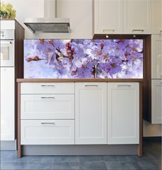 Fototapeta do kuchyn flie 180 x 60, 139001398 - Flowering branch. Painted oil paints on canvas.
