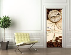 Samolepka na dvee flie 90 x 220  Kaffeehandel, 90 x 220 cm