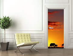 Samolepka na dvee flie 90 x 220  African nature concept, 90 x 220 cm