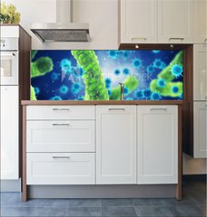 Fototapeta do kuchyn flie 180 x 60, 143813734 - Pathogenic bacteria and viruses , Microscopic germs that cause infectious diseases , Viral and bacterial infection