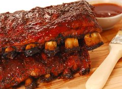 Fototapeta vliesov 100 x 73, 14506041 - Slabs of BBQ Spare ribs