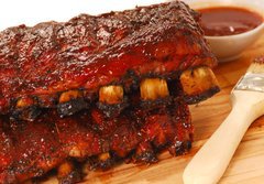 Fototapeta184 x 128  Slabs of BBQ Spare ribs, 184 x 128 cm