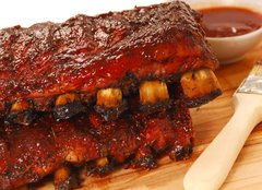 Fototapeta pltno 240 x 174, 14506041 - Slabs of BBQ Spare ribs - Desky z BBQ Nhradn ebra