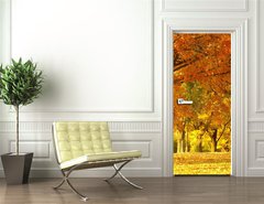 Samolepka na dvee flie 90 x 220  autumn scene, 90 x 220 cm