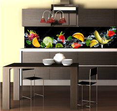 Fototapeta do kuchyně fólie 260 x 60, 145460098 - Fruits with water splash