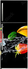 Samolepka na lednici fólie 80 x 200, 145460098 - Fruits with water splash