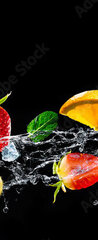 Samolepka na dvee flie 90 x 220, 145460098 - Fruits with water splash