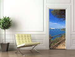 Samolepka na dvee flie 90 x 220  Toscana, passeggiata sul mare, 90 x 220 cm