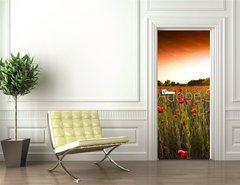 Samolepka na dvee flie 90 x 220, 14724236 - poppies field