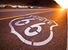 Samolepka flie 270 x 200, 14754346 - Route 66 sunset - Route 66 zpad slunce