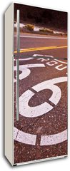 Samolepka na lednici fólie 80 x 200, 14754346 - Route 66 sunset - Route 66 západ slunce