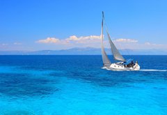 Samolepka flie 145 x 100  Sailing yacht, 145 x 100 cm