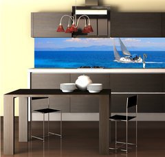 Fototapeta do kuchyně fólie 260 x 60, 14821567 - Sailing yacht - Plachetní jachta