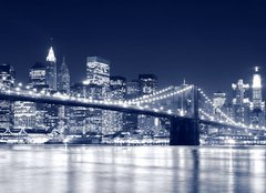 Fototapeta240 x 174  Brooklyn Bridge and Manhattan skyline At Night, New York City, 240 x 174 cm