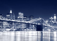 Fototapeta papr 254 x 184, 14883546 - Brooklyn Bridge and Manhattan skyline At Night, New York City