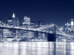 Samolepka flie 270 x 200, 14883546 - Brooklyn Bridge and Manhattan skyline At Night, New York City