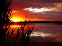 Fototapeta330 x 244  Sunrise on like, 330 x 244 cm