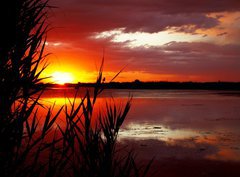 Fototapeta360 x 266  Sunrise on like, 360 x 266 cm