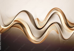 Fototapeta vliesov 145 x 100, 149184603 - Amazing Gold Brown Waves Abstract Background