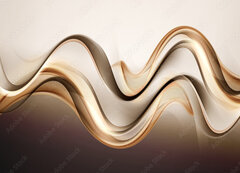 Fototapeta vliesov 200 x 144, 149184603 - Amazing Gold Brown Waves Abstract Background