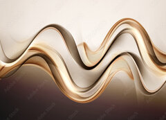 Samolepka flie 200 x 144, 149184603 - Amazing Gold Brown Waves Abstract Background