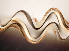 Fototapeta vliesov 270 x 200, 149184603 - Amazing Gold Brown Waves Abstract Background