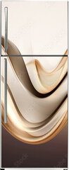 Samolepka na lednici fólie 80 x 200, 149184603 - Amazing Gold Brown Waves Abstract Background