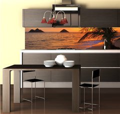 Fototapeta do kuchyně fólie 260 x 60, 15507041 - Pacific sunrise at Lanikai beach in Hawaii - Pacifik východ slunce na pláži Lanikai na Havaji
