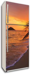 Samolepka na lednici fólie 80 x 200, 15507041 - Pacific sunrise at Lanikai beach in Hawaii - Pacifik východ slunce na pláži Lanikai na Havaji