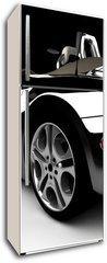Samolepka na lednici fólie 80 x 200, 15700526 - Black car - Černé auto