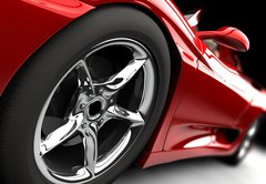 Samolepka flie 145 x 100, 15825900 - Red car