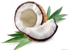 Fototapeta100 x 73  coconut on a white background, 100 x 73 cm