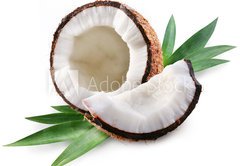 Fototapeta vliesov 145 x 100, 15844429 - coconut on a white background