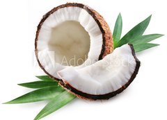 Fototapeta200 x 144  coconut on a white background, 200 x 144 cm