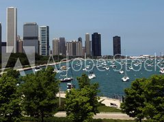 Fototapeta vliesov 270 x 200, 15938614 - Chicago Summer Panorama - Chicago Letn panorama