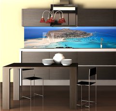 Fototapeta do kuchyn flie 260 x 60  Balos lagoon, 260 x 60 cm