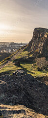 Samolepka na dveře fólie 90 x 220, 159757582 - Ausblick vom Arthurs Seat auf Edinburgh