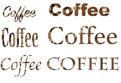 Fototapeta pltno 174 x 120, 161244620 - Spelling the word coffee by coffee beans on white background