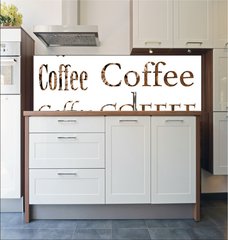 Fototapeta do kuchyn flie 180 x 60, 161244620 - Spelling the word coffee by coffee beans on white background