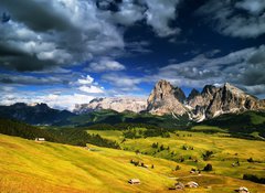 Fototapeta vliesov 100 x 73, 16152264 - Montagna, Dolomiti, Alpe di Siusi, Italia