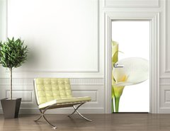 Samolepka na dvee flie 90 x 220, 16158957 - White Calla Lilies