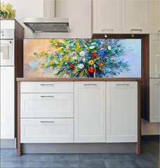 Fototapeta do kuchyn flie 180 x 60, 163278851 - Oil painting flowers