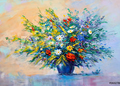 Samolepka flie 200 x 144, 163278851 - Oil painting flowers