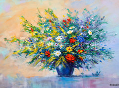 Fototapeta papír 360 x 266, 163278851 - Oil painting flowers - Olejomalba květiny