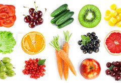 Samolepka flie 145 x 100  Fruits and vegetables, 145 x 100 cm